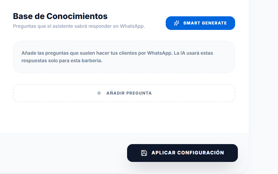 Base de conocimientos de CitaVoz para respuestas de WhatsApp